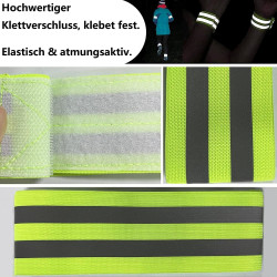 Reflektorbänder für Outdoor Jogging, Hosenklammer Fahrrad, E-Scooter oder Laufen