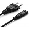 Netzkabel Eurostecker auf Kleingerätebuchse Strom Kabel Euro Netzkabel C7