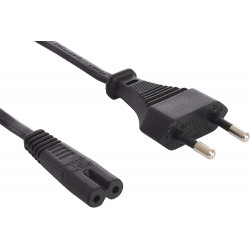 Netzkabel Eurostecker auf Kleingerätebuchse Strom Kabel Euro Netzkabel C7