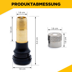 Tubeless Ventile 2-er Set für Ninebot Max G30, G2, F-Serie, Trittbrett, VMAX VX2