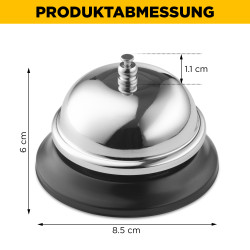 Rezeptions Glocke Tisch Klingel Service Glocke 85x60mm Hotelglocke Hotelklingel