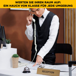 Rezeptions Glocke Tisch Klingel Service Glocke 85x60mm Hotelglocke Hotelklingel