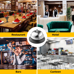 Rezeptions Glocke Tisch Klingel Service Glocke 85x60mm Hotelglocke Hotelklingel