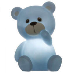 Teddy Bär LED Nacht Licht Kinder Baby Einschlaf Hilfe Lampe blau hellrosa weiss