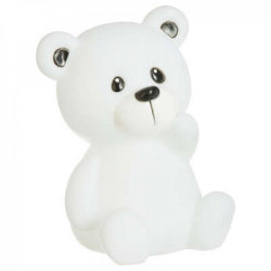 Teddy Bär LED Nacht Licht Kinder Baby Einschlaf Hilfe Lampe blau hellrosa weiss